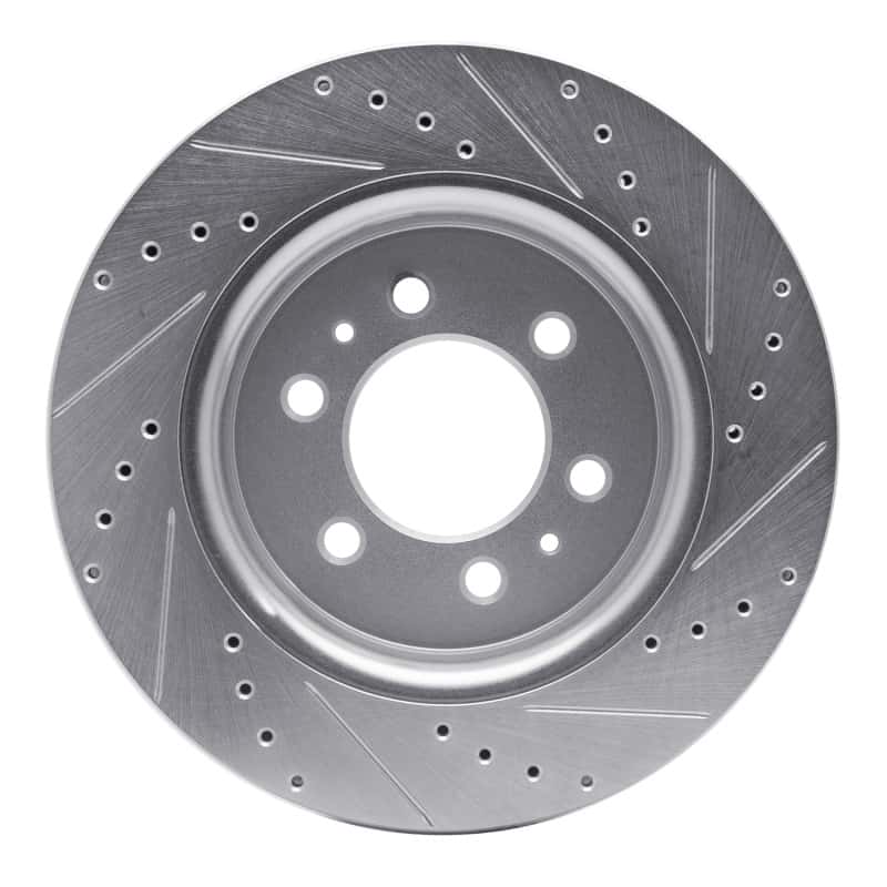 DFC — DFC 07-21 Ford F-150 4WD Front Left Drilled & Slotted Silver Brake Rotor - view 5