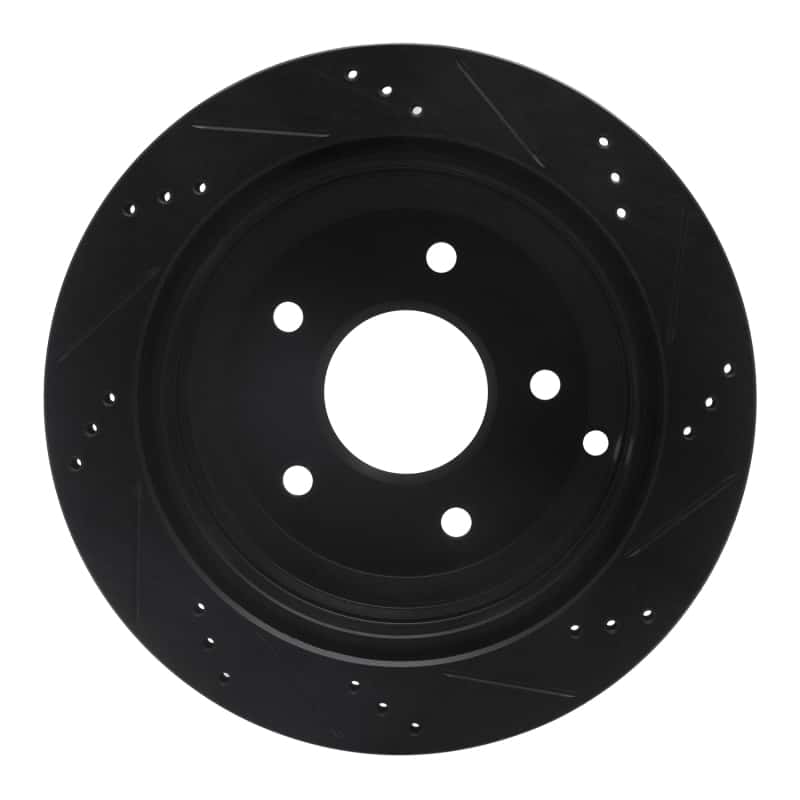 R1 Concepts — R1 05-06 Pontiac GTO Rear Left Drilled & Slotted Black Brake Rotor
R1 Brake Rotor Drill - view 5