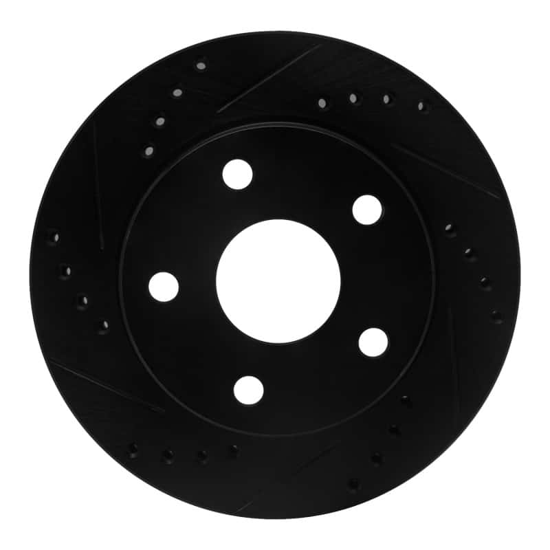 R1 Concepts — R1 91-94 Toyota Previa Front Left Drilled & Slotted Black Brake Rotor
R1 Brake Rotor Drill - view 1