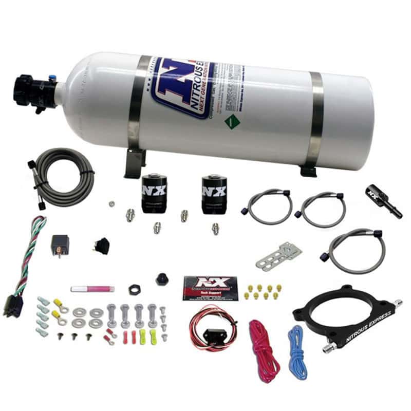 Nitrous Express — Nitrous Express 11-15 Ford Mustang GT 5.0L High Output Nitrous Plate Kit (50-250HP) w/15lb Bottle
Injection System Kit
N2OSys - view 3