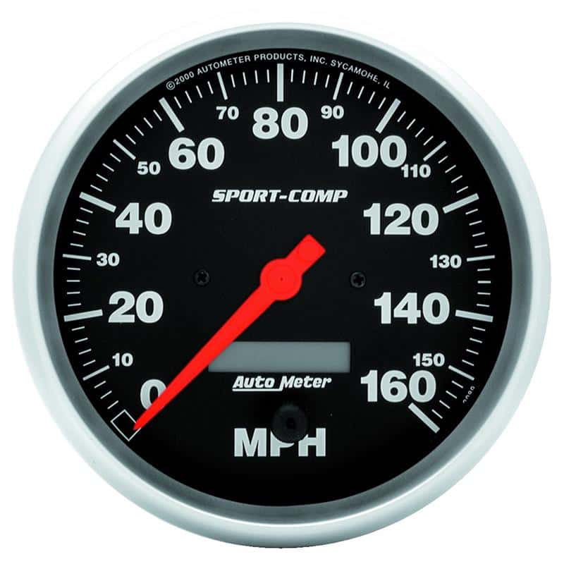 AutoMeter — Autometer Sport-Comp 5 inch 160 MPH Electronic Speedometer Gauge w/LCD Odometer
5" SPEEDO, 160 MPH, - view 2