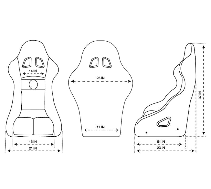 NRG — NRG FIA Competition Seat w/Competition Fabric & FIA Homologated Free Driving Position - view 8