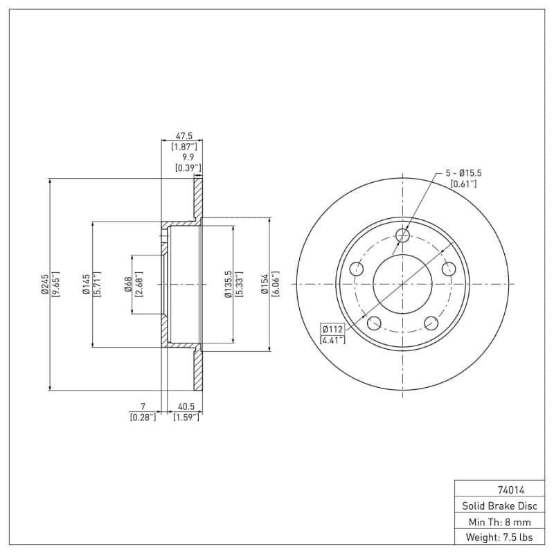 DFC — DFC 96-05 Audi A4 Quattro Rear Brake Rotor
DFC Brake Rotor - view 6