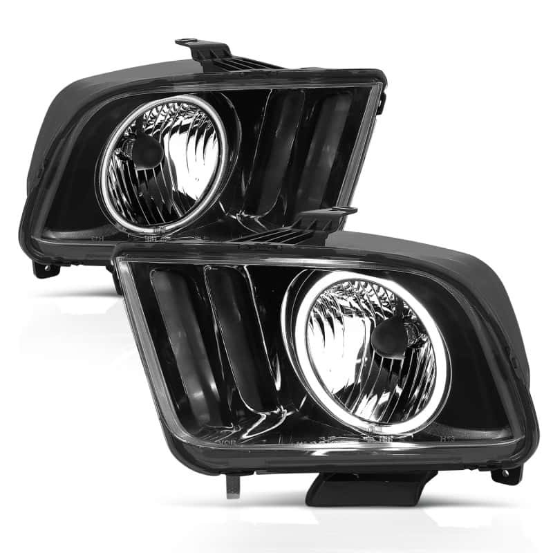 ANZO — ANZO 2005-2009 Ford Mustang Crystal Headlights w/ Halo Black (CCFL)
Head Light Set
HdLtSet - view 2