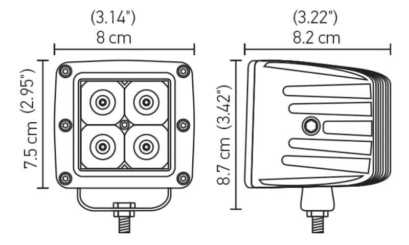 Hella — Hella HVF Cube 4 LED Off Road Kit
Auxiliary Light - view 9