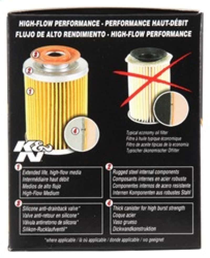 K&N Engineering — K&N 3.74inch / 2.98 OD Performance Gold Oil Filter - view 12