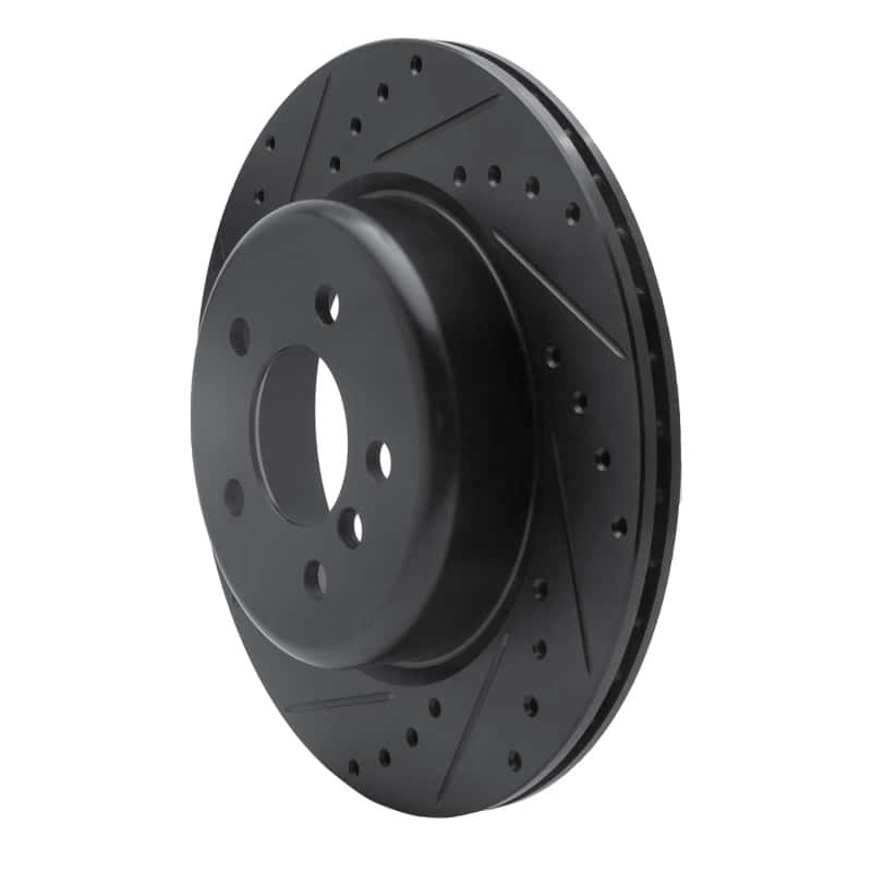 R1 Concepts — R1 11-16 BMW 535I Rear Left Drilled & Slotted Black Brake Rotor
R1 Brake Rotor Drill - view 2