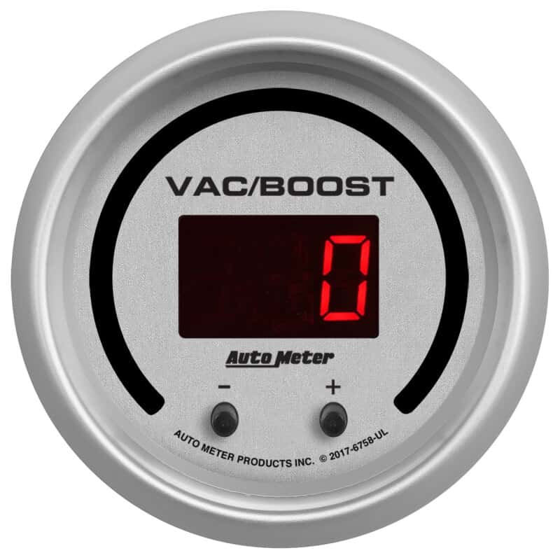 AutoMeter — Autometer 52.4mm Silver Switchable 0-1600 PSI/0-110 BAR Vacuum/Boost Ultra-Lite Elite Digital Gauge - view 4