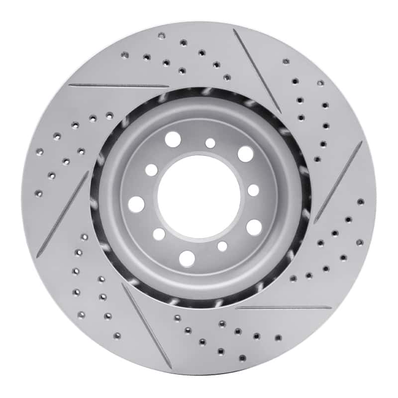R1 Concepts — R1 01-06 BMW M3 Right Front Drilled & Slotted Geo-Carbon Rotor - view 5