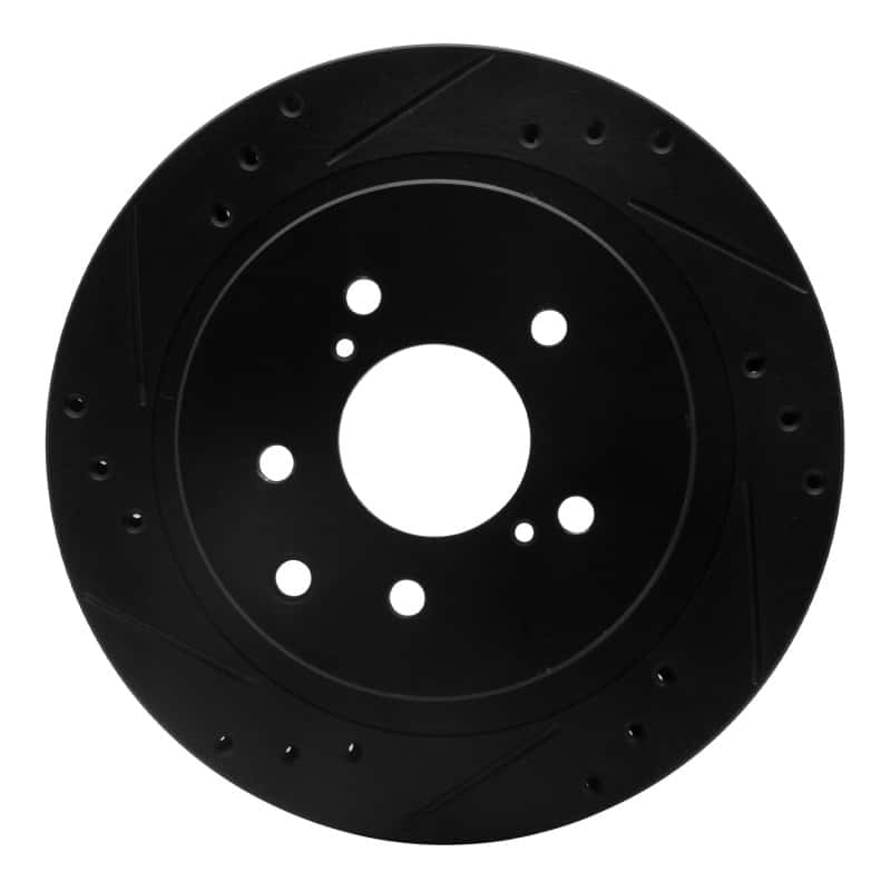 R1 Concepts — R1 89-96 Nissan 300ZX Rear Left Drilled & Slotted Black Brake Rotor
R1 Brake Rotor Drill - view 1