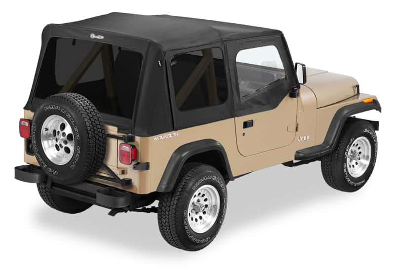 Bestop — Bestop 88-95 Jeep Wrangler YJ Replace A-Top (Blk Sailcloth Tinted Windows Upper Door Skins )
Replace-A-Top for OE - view 1