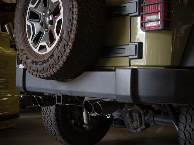 aFe — aFe Vulcan Series 2.5in 304SS Cat-Back Exhaust 07-18 Jeep Wrangler (JK) V6-3.6/3.8L w/ Black Tips
Cat-Back Exhaust - view 2