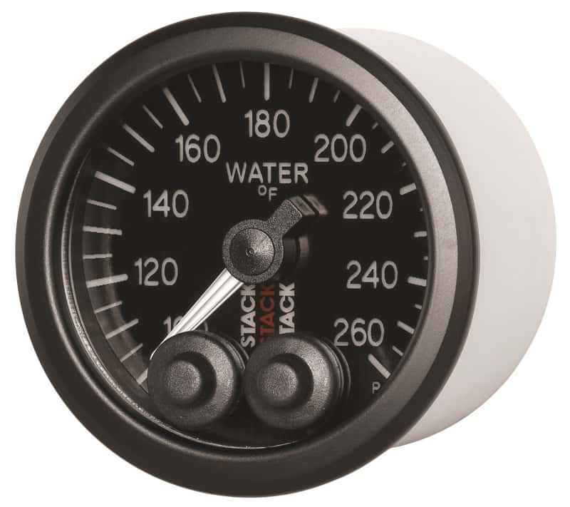AutoMeter — Autometer Stack Pro Control 52mm 100-260 deg F Water Temp Gauge - Black (1/8in NPTF Male)
Ga WTmp PC Blk 260F - view 3