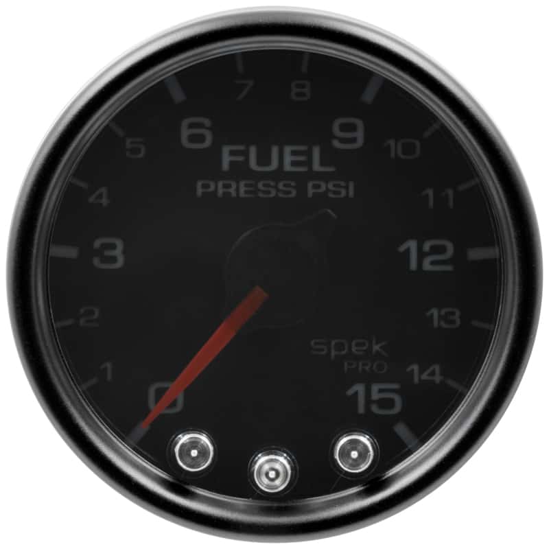 AutoMeter — Autometer Spek-Pro Gauge Fuel Press 2 1/16in 15psi Stepper Motor W/Peak & Warn Blk/Smoke/Blk
GA 2" FP 15 BSB SPEK - view 1