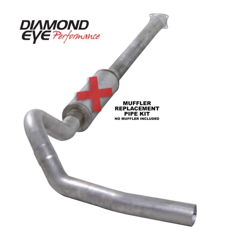 Diamond Eye Performance — Diamond Eye KIT 4in Catback MFLR RPLCMENT PIPE Single AL: 01-05 CHEVY/GMC 6.6L 2500/3500
KIT; 4in.; CB MRP SG - view 4