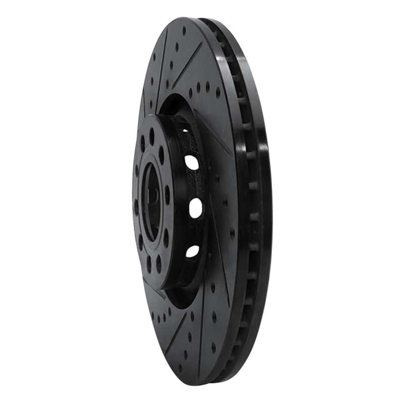 R1 Concepts — R1 97-06 Audi A6 (USA/Canada) Front Left Drilled & Slotted Black Brake Rotor
R1 Brake Rotor Drill - view 2