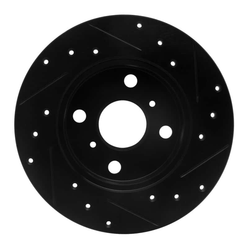 R1 Concepts — R1 85-86 Toyota MR2 Rear Left Drilled & Slotted Black Brake Rotor
R1 Brake Rotor Drill - view 5