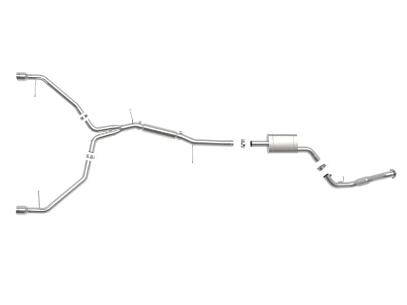 aFe — aFe 17-19 Audi A4 (B9) MACH Force-Xp 3in to 2.5in 304 SS Cat-Back Exhaust System-Dual Polished Tips
Cat-Back Exhaust - view 5