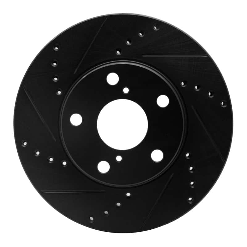 R1 Concepts — R1 01-05 Toyota RAV4 Front Left Drilled & Slotted Black Brake Rotor
R1 Brake Rotor Drill - view 1