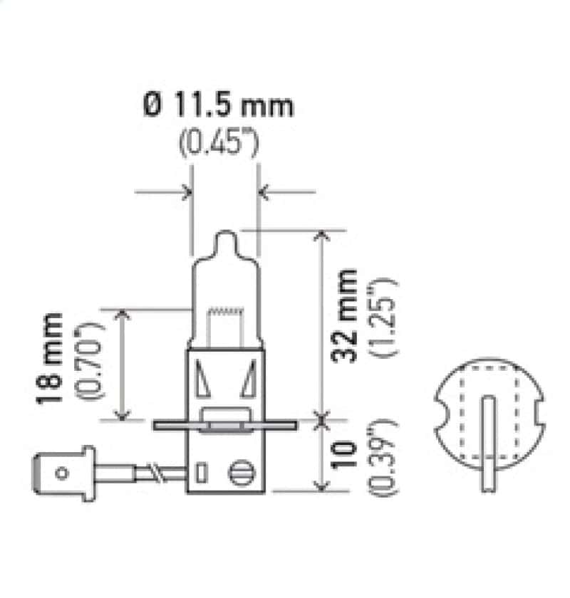 Hella — Hella Bulb H3 12V 55W Pk22S T325 Heavy Duty
H3HD Halogen Bulb - view 5