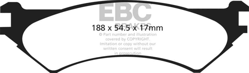 EBC — EBC 97-00 Ford Econoline E250 4.2 (4 Wheel ABS) Ultimax2 Rear Brake Pads
Disc Brake Pad - view 1