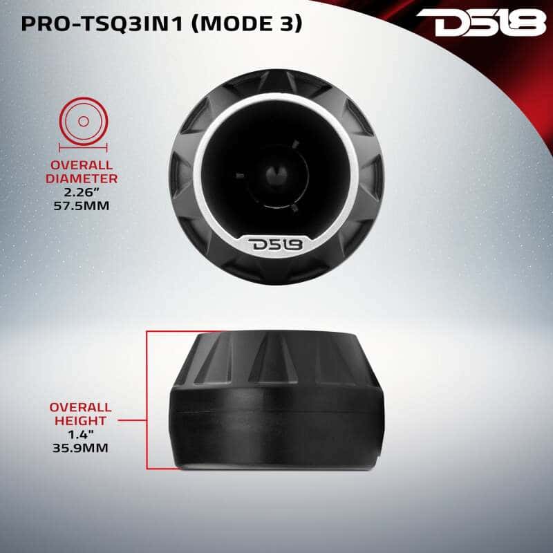 DS18 — DS18 3in Surface Flush Angle High Comp Neodymium Super Bullet Twtr 100 Watts RMS 1in Almnm Vc 4 ohm - view 7