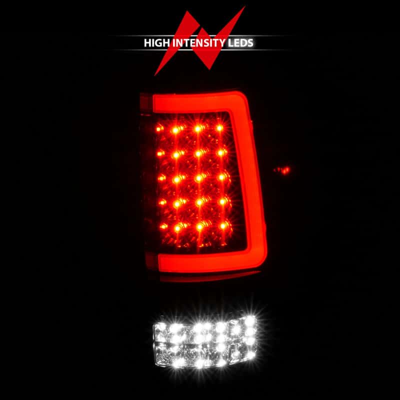 ANZO — ANZO 2004-2006 Ford F-150 LED Tail Lights w/ Light Bar Black Housing Clear Lens - view 13