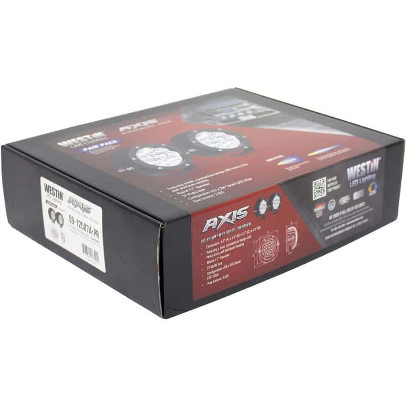 Westin — Westin Axis LED Auxiliary Light 4.75 inch Round Spot w/3W Osram (Set of 2) - Black
Offroad/Racing Lamp - view 5