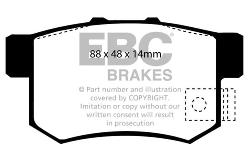 EBC — EBC 01-03 Acura CL 3.2 Ultimax2 Rear Brake Pads
Disc Brake Pad - view 1