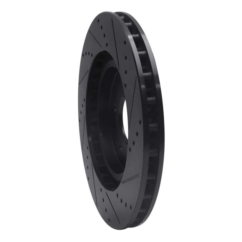 R1 Concepts — R1 94-04 Ford Mustang Front Left Drilled & Slotted Black Brake Rotor
R1 Brake Rotor Drill - view 4