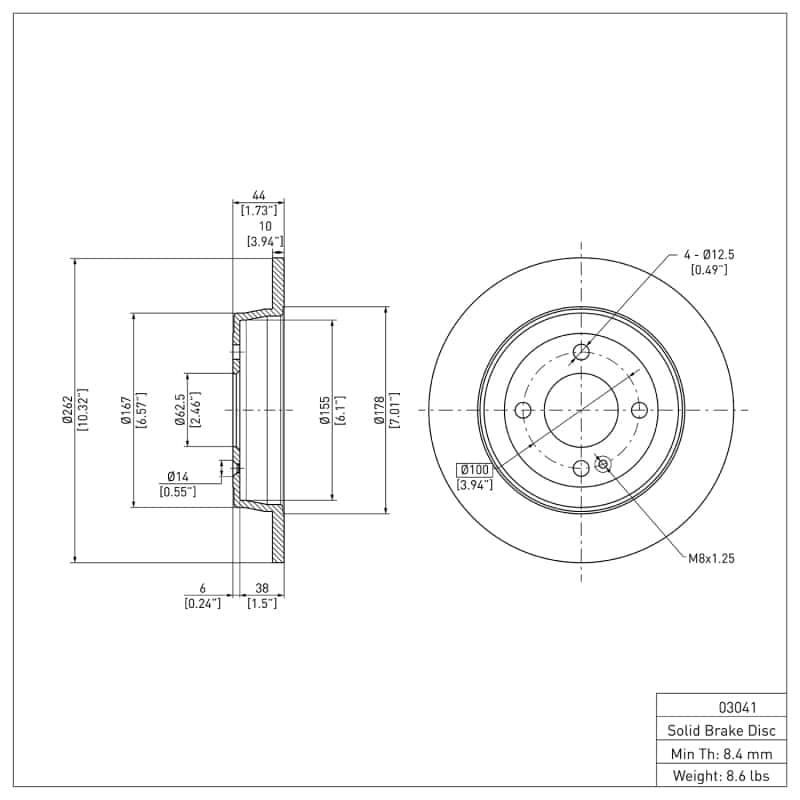 DFC — DFC 12-25 Dodge Attitude (Mexico) Rear GeoSPEC Coated Rotor
DFC Brake Rotor - view 2