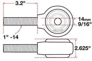 SPC Performance — SPC Performance xAxis Rod End Ball Joint
CROSSAXIS ROD END
XAXIS JOINT - view 2