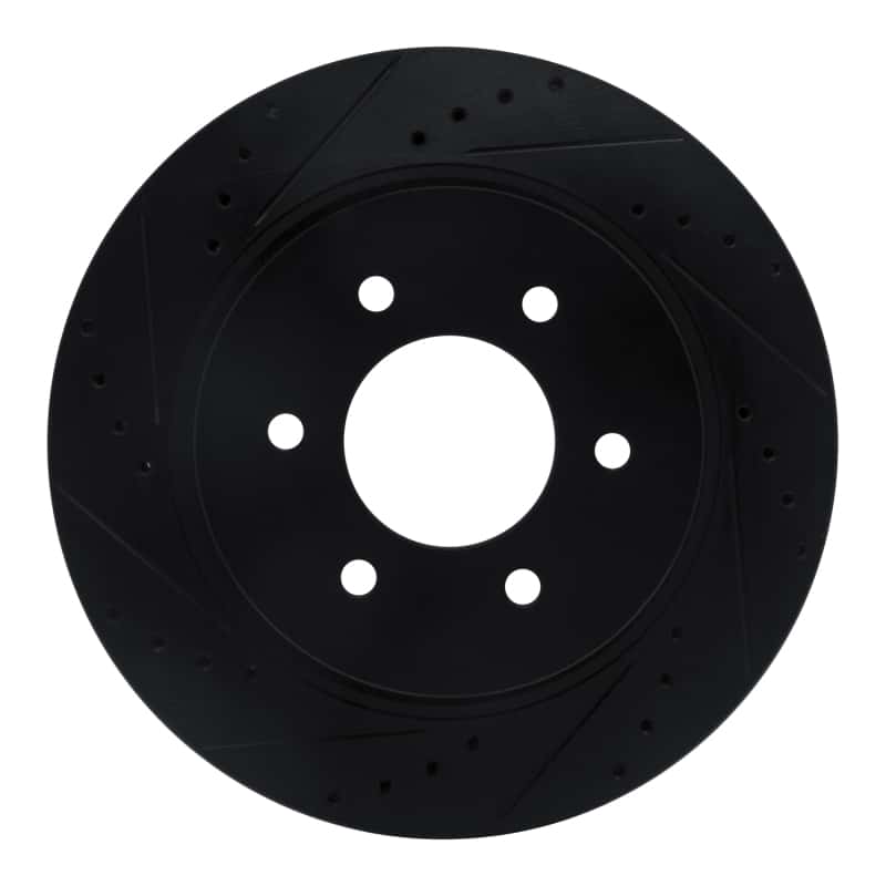 R1 Concepts — R1 16-24 Nissan Titan XD Front Left Drilled & Slotted Black Brake Rotor
R1 Brake Rotor Drill - view 1