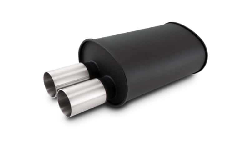 Vibrant — Vibrant Streetpower Flat Blk Muffler 9.5x6.75x15in Body Inlet ID 3in Tip OD 3in w/Dual Straight Tips
3"FlatBlkMfDualOut
Muffler - view 1