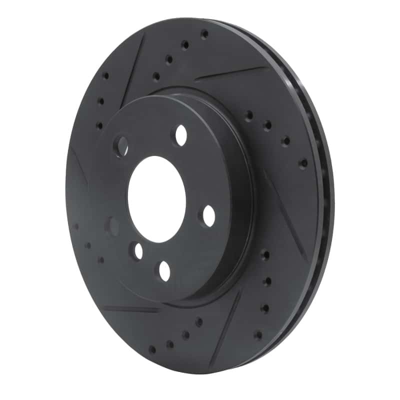 R1 Concepts — R1 14-21 BMW i3 Front Left Drilled & Slotted Black Brake Rotor
R1 Brake Rotor Drill - view 2