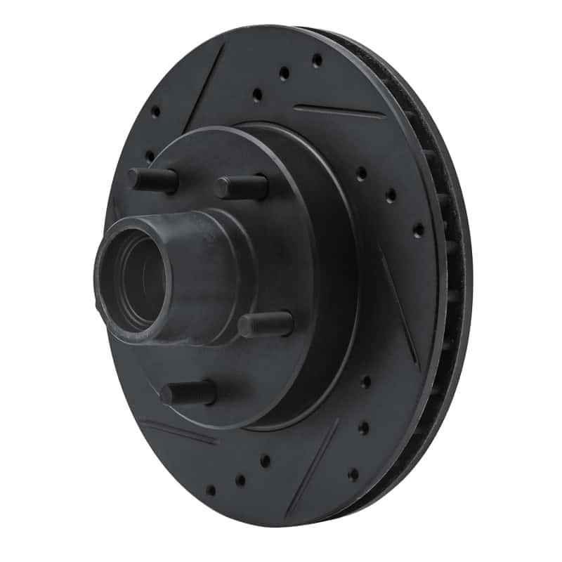 R1 Concepts — R1 1982-1995 Buick Regal Front Left Drilled & Slotted Black Brake Rotor
R1 Brake Rotor Drill - view 2