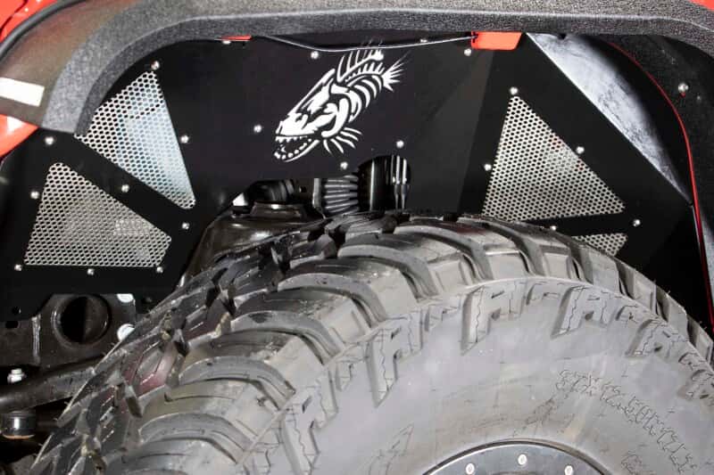 Fishbone Offroad — Fishbone Offroad 2018+ Jeep Wrangler JL Front Pair Aluminum - Black Powdercoat Inner Fenders - view 7