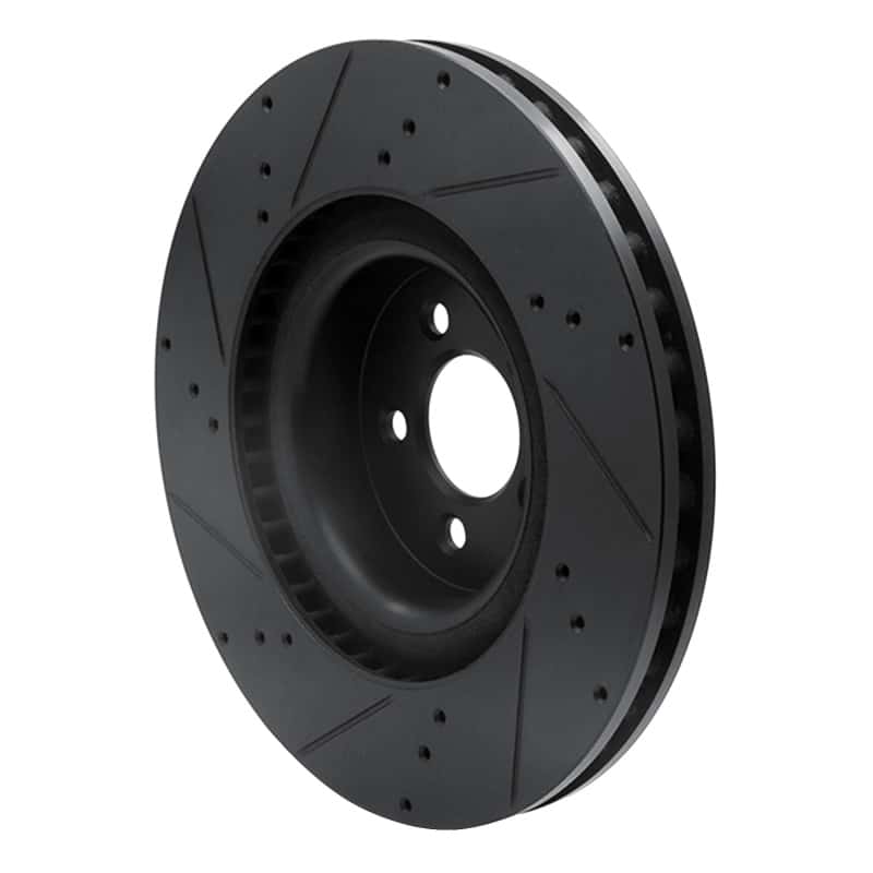 R1 Concepts — R1 15-23 Ford Mustang Front Right Drilled & Slotted Black Brake Rotor
R1 Brake Rotor Drill - view 4