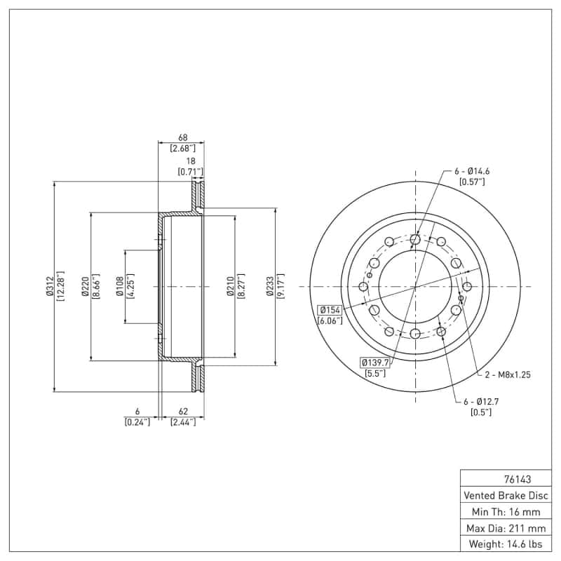 DFC — DFC 10-24 Lexus GX460 Rear GeoSPEC Coated Rotor
DFC Brake Rotor - view 6