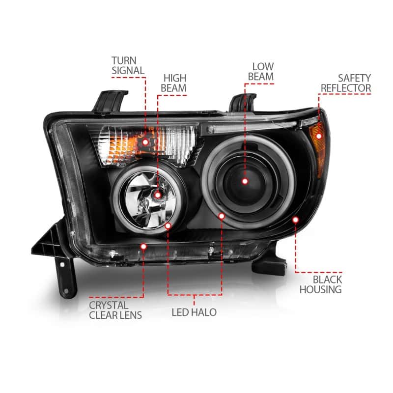 ANZO — ANZO 2007-2013 Toyota Tundra Projector Headlights w/ Halo Black (CCFL)
Head Light Set
HdLtSet - view 5