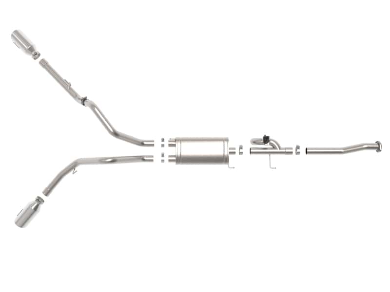 aFe — aFe Gemini XV 3in 304 SS Cat-Back Exhaust 15-20 Ford F-150 V6 2.7L/3.5 w/ Polished Tips
Cat-Back Exhaust - view 3
