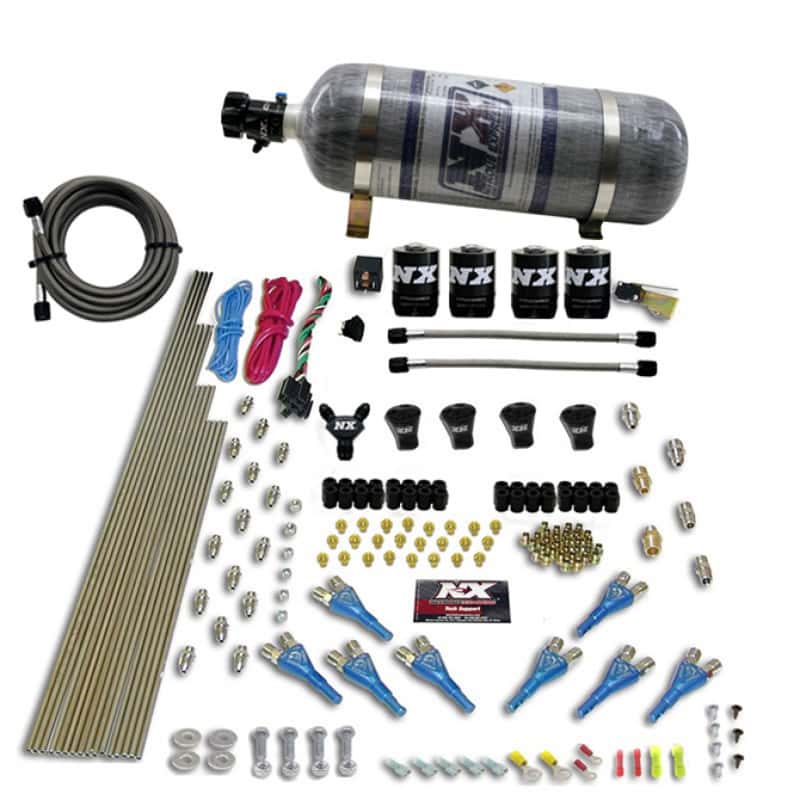 Nitrous Express — Nitrous Express Pro-Shk/Gas 4 Solenoids Nitrous Kit (250-650HP) w/Composite Bottle
Injection System Kit
N2OSys - view 2