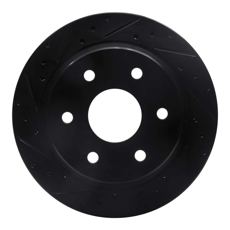 R1 Concepts — R1 00-14 Cadillac Escalade EXT Rear Left Drilled & Slotted Black Brake Rotor
R1 Brake Rotor Drill - view 1