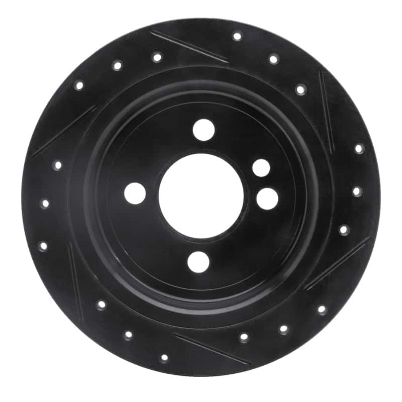 R1 Concepts — R1 02-15 Mini Cooper (Excl Clubman) Rear Left Drilled & Slotted Black Brake Rotor
R1 Brake Rotor Drill - view 5