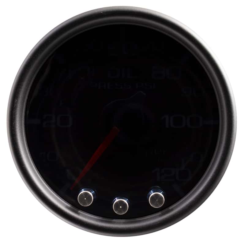 AutoMeter — Autometer Spek-Pro Gauge Oil Press 2 1/16in 120psi Stepper Motor W/Peak & Warn Blk/Smoke/Blk
GA 2" OILP BSB SPEK - view 4