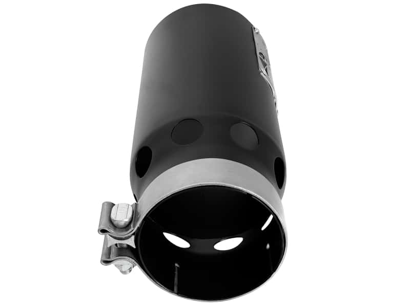 aFe — aFe SATURN 4S 4in SS Intercooled Exhaust Tip - Black 4in In x 5in Out x 12in L Bolt-On
Exhaust Tip Black - view 4