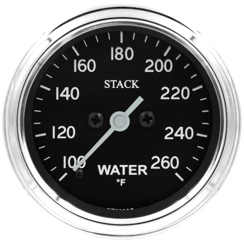 AutoMeter — Autometer Stack 52mm 100-260 Deg F 1/8in NPTF Male Pro Stepper Motor Water Temp Gauge - Classic
Ga WT Stpr 260F Clsc - view 1