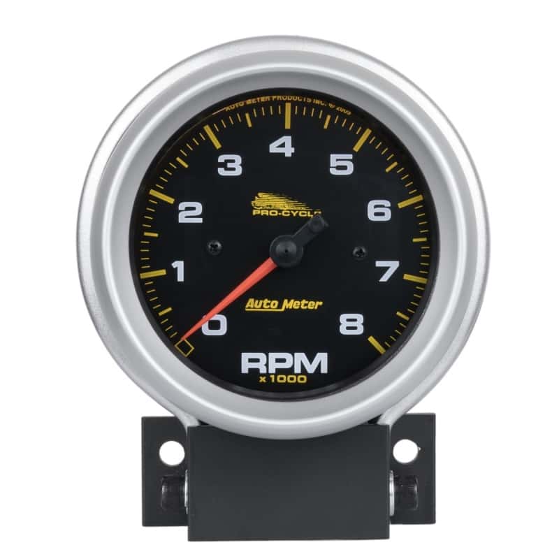 AutoMeter — Autometer Pro-Cycle Gauge Tach 3 3/4in 8K Rpm 2 & 4 Cylinder Black Pro-Cycle
3.75" 8KRPM BLK PC - view 1