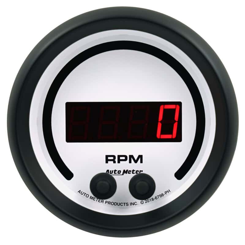 AutoMeter — Autometer 85.7mm White 0-16K RPM Tachometer Phantom Elite Digital Gauge - view 4