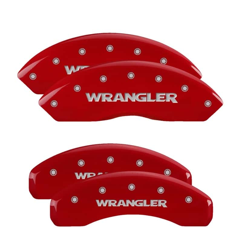MGP — MGP 4 Caliper Covers Engraved Front & Rear WRANGLER Red finish silver ch
Caliper Covers - view 1